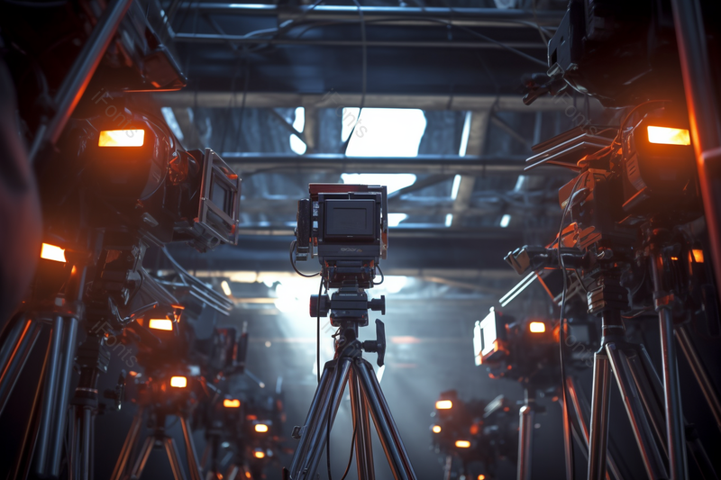 广播媒体演播室的电视摄像机照相设备工作室摄影图,高清,摄影图,摄影图片,图片大全,摄影图免费下载